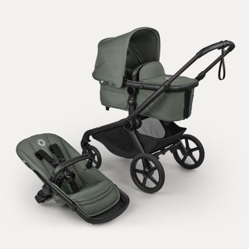 Bugaboo Kangaroo 2-in-1 stroller forest green sun canopy, forest green fabrics, black base | Bugaboo