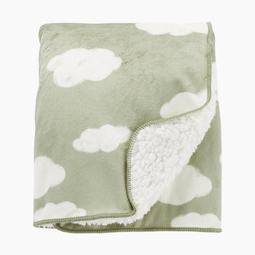 Carter's Clouds Plush Blanket - Green, Osz