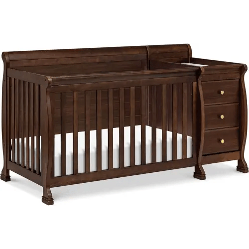 DaVinci Kalani 4-in-1 Convertible Baby Crib & Changing Table Combo - GREENGUARD Gold Certified - Toddler Bed, Daybed, Full-Size Bed Conversion - 4 Adjustable Mattress Heights - White