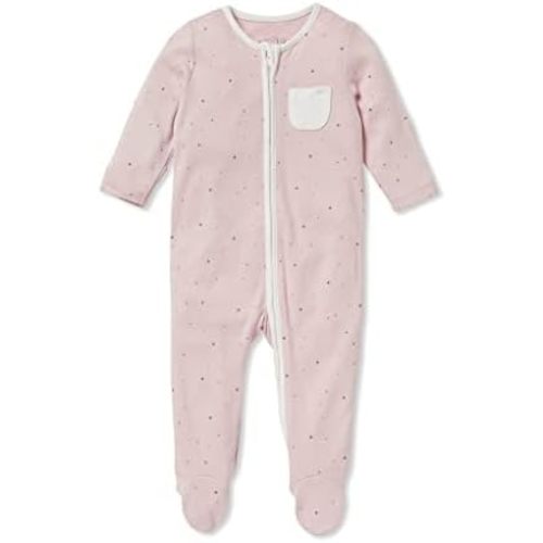 MORI Baby Unisex Clever Pajamas with Two Way Zip - Comfort Breathable Jumpsuit Footed Nightwear for Toddler Boys and Girls