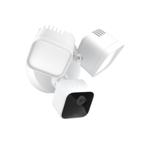 Amazon Official: Blink Wired Floodlight Camera – Smart security camera, 2600 lumens, HD live view, enhanced motion detection, built-in siren, Works with Alexa – 1 camera (White)