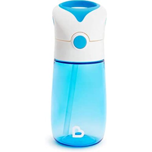 Munchkin® Flip & Go™ Toddler Sippy Cup with Straw, 12 Ounce, Ultra Durable Tritan Material, Blue