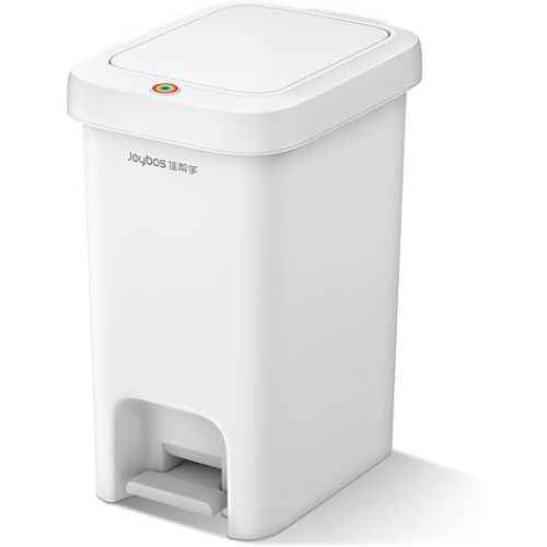 MOPALL Slim Bathroom Trash Can with Lid Soft Close, Garbage Can with Pop-Up Lid & Step On Foot Pedal, Small Trash Bin Trashcan Waste Basket for Toilet, Office, Bedroom, Kitchen, Living Room 1.9 Gallon
