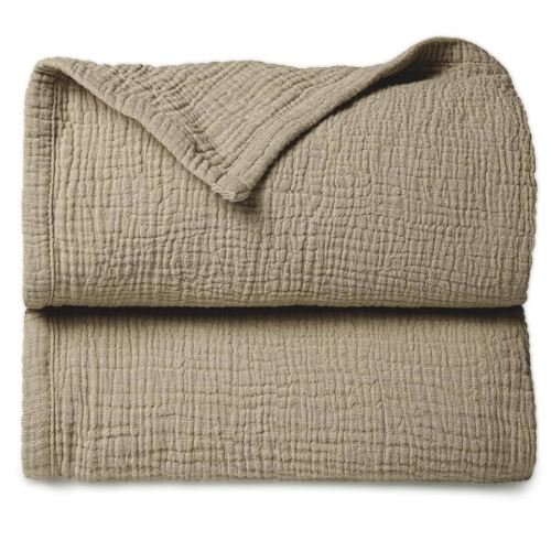 Lulu moon Muslin Quilt Blanket, Crib Blanket for Baby and Toddler,47x47 Inches(Olive)