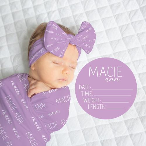 Personalized Swaddle Blanket, Optional Bundle, Newborn Coming Home Outfit Photo Props, Baby Name Announcement Sign, Baby Shower Gift JS7