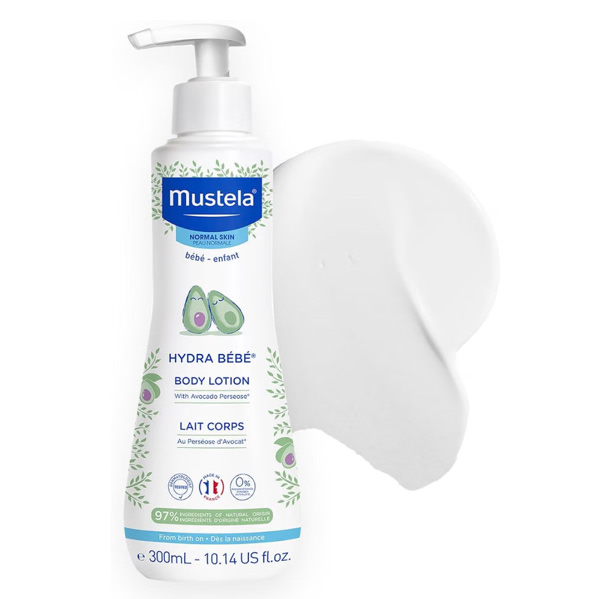 Mustela Hydra Bebe Body Lotion - Daily Moisturizing Baby Lotion with Natural Avocado, Jojoba & Sunflower Oil – Various Sizes