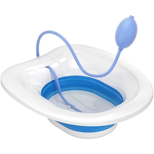 Sitz Bath, Sitz Bath for Toilet Seat, Sitz Baths for Hemorrhoids - Yoni Steam Seat - Collapsible Basin for Baths Salt Soak - Suitable for Pregnant Women and Perineal Care