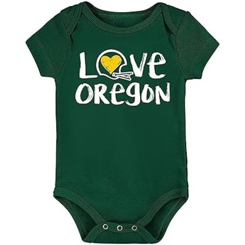 Loves Football Baby Chalk Art Bodysuit for Oregon Fans