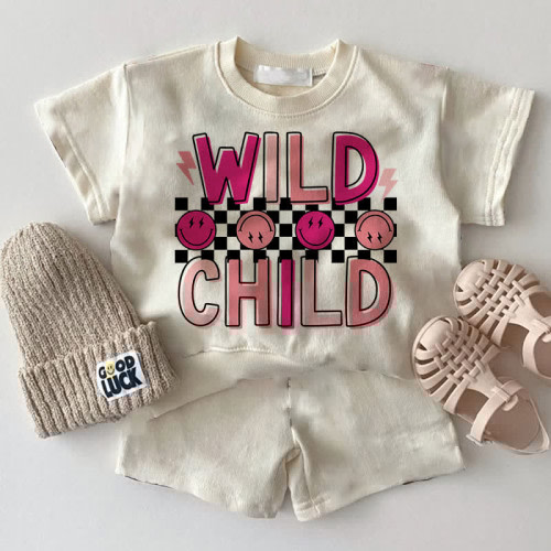 WILD CHILD Baby 2-Piece Checkerboard Smile Set