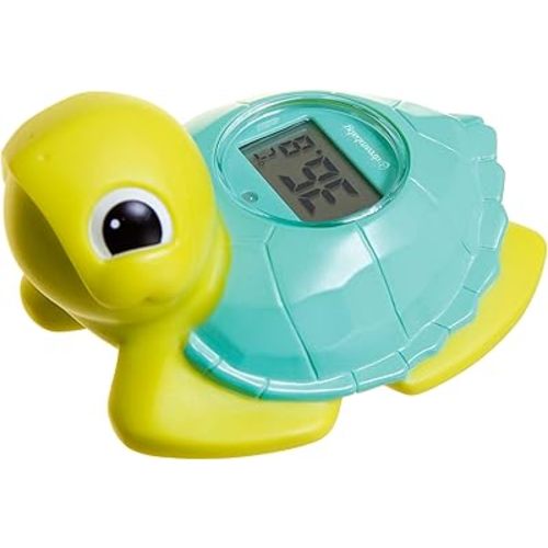 Dreambaby Turtle Baby Bath Thermometer - Instant Read Digital Thermometer for Water and Room Temperature - Floating Baby Bath Toy