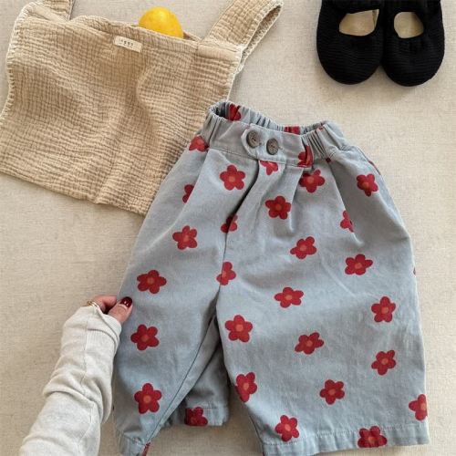 Toddler Allover Flower Loose Pants