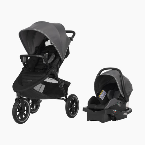 Evenflo Folio3 Jog & Stroll Travel System with LiteMax Infant Car Seat - Avenue Gray