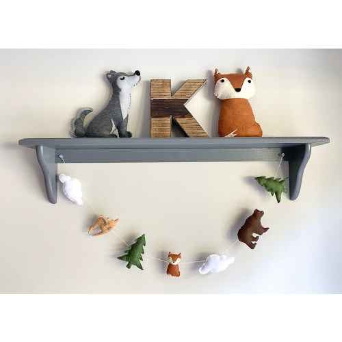 Felt Woodland Animal Garland, Woodland Animal Nursery Wall Decor, Fox Felt Garland, Wolf Nursery Wall Decor, Custom Felt Nursery Garland