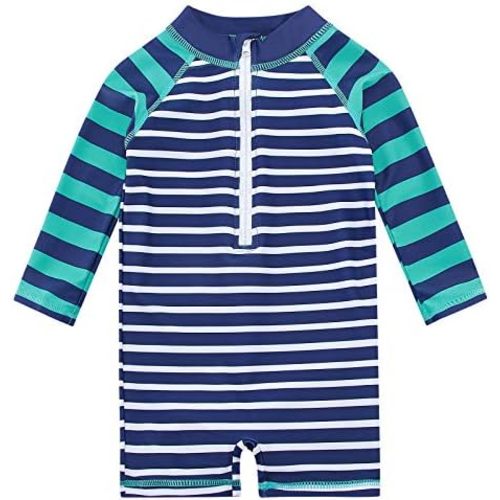 Funnycokid Baby Boys Girls Swimsuit Rash Guard One Piece Toddler Bathing Suit Swimwear Sunsuit UPF 50+ 6-36 Months