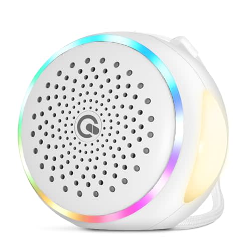 White Noise Machine, Portable with 27 Soothing Sounds for Baby, Adults & Kids Sleep, 5 Timers & 8 Colors Night Light & Rechargeable Battery, Sound Therapy for Travel, Office, Home & Gift