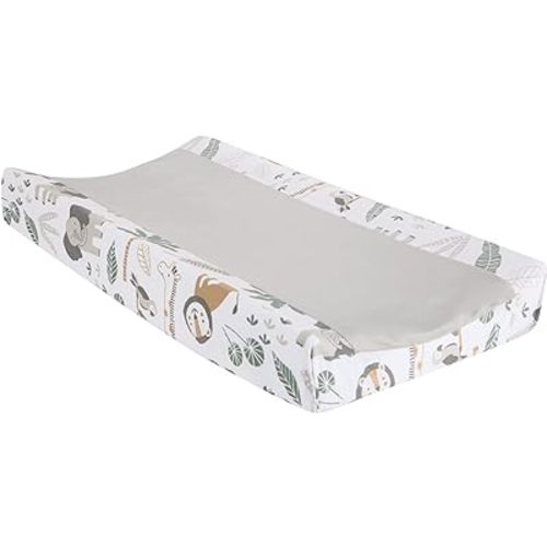 Lambs & Ivy Jungle Friends Soft, Warm & Cozy Safari Changing Pad Cover - Gray