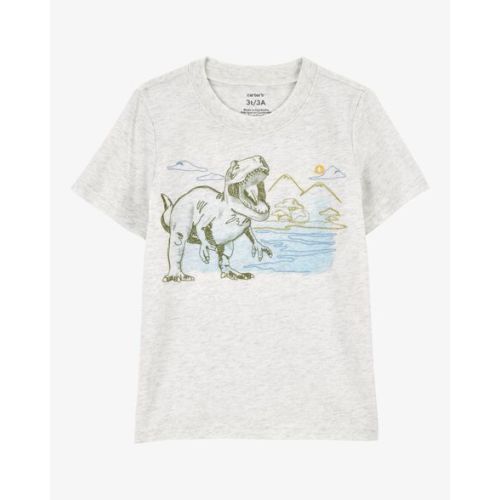 Baby Short-Sleeve Dinosaur Tee - Grey - Carter's | Carter's
