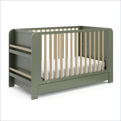 Graco Read-With-Me Crib w/Drawer - White/Driftwood