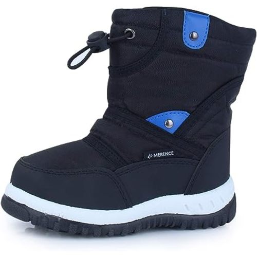 CIOR Winter Snow Boots for Boy and Girl Outdoor Waterproof with Fur Lined(Toddler/Little Kids)