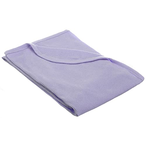 American Baby Company 100% Cotton Thermal Waffle Swaddle Blanket, Soft, Breathable & Stretchy, Lavender, 30" x 40" for Boys and Girls, Perfect for Swaddling, Travel and Gifting