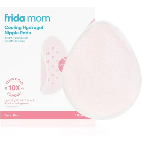 Frida Mom Nursing Pads, Cooling Hydrogel Nipple Pads for Hydration and Soothing Sore Nipples, Breastfeeding Essentials, 8ct