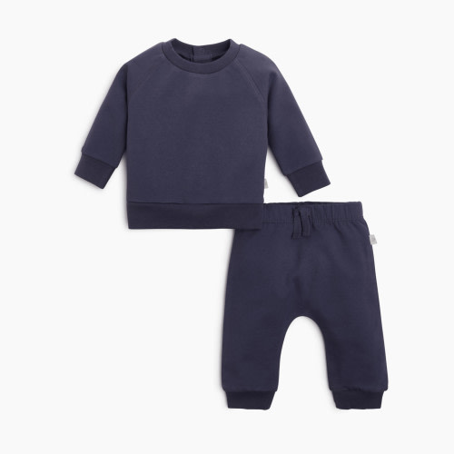 Tiny Kind The 2 Piece French Terry Set - Dark Blue, 3-6 M