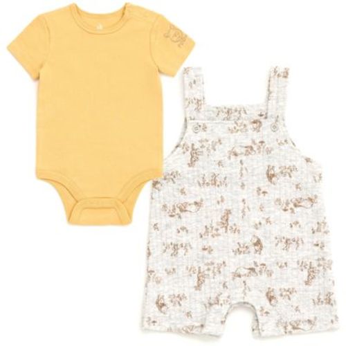 Disney Winnie The Pooh Eeyore Tigger Infant Baby Boys Bodysuit And Short Overalls Outfit Set Winnie The Pooh / Orange 12 Months