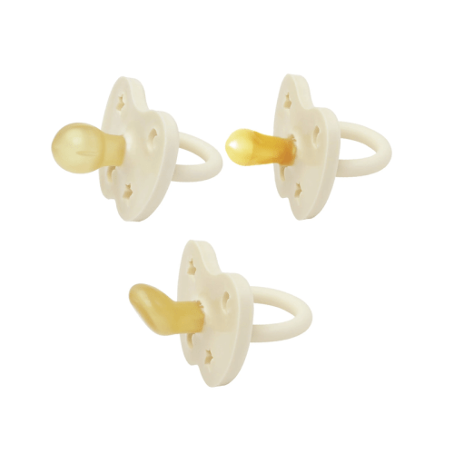 Hevea Trial Trio-Pack Natural Rubber Pacifiers for 0+ Months - The Milky White Mix