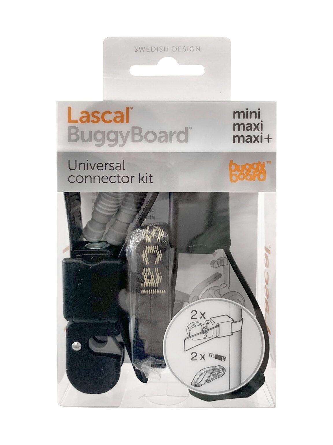 Lascal BuggyBoard Universal Connector Kit - Black - KidCo