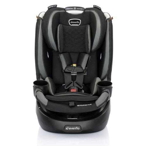 Evenflo Revolve360 Slim 2-in-1 Rotational Car Seat, Easy Install, Safety Enhanced, Quick Clean Cover (Salem Black)