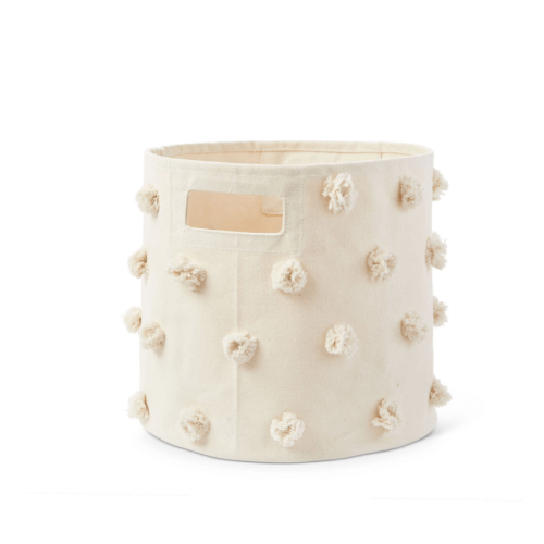Storage Bin, Pom Pom- Natural