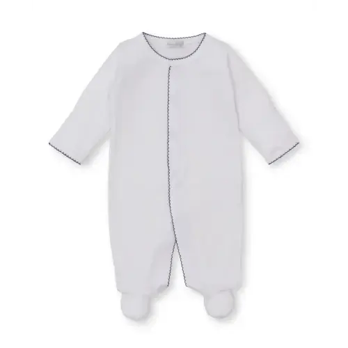 White/Navy Kissy Basics Footie NEW