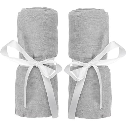 Newton Baby Fitted Sheets for Bassinet & Bedside Sleeper (2-Pack) - 100% Breathable, Washable and Ultra-Soft, 100% Muslin Cotton, 19" x 35", Grey