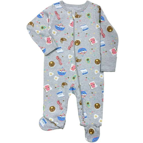 Wonder Nation Baby Gender Neutral Zip Front Footed Sleep N Play Pajamas, Sizes Preemie-6/9 Months