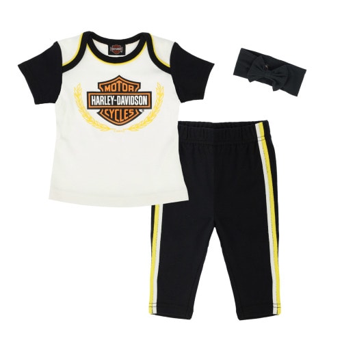 Infant Girls 3 PC Knit Tee, Pant & Beanie Race Collection Gift Set