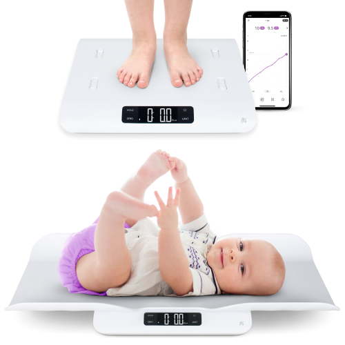 Greater Goods Digital Smart Bluetooth Baby Weight Machine, Scale for Infants, Toddlers Up to 66 lbs