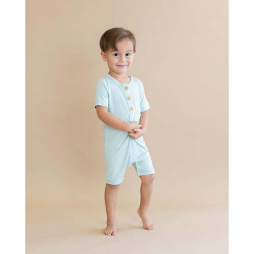 Short Romper in Aqua