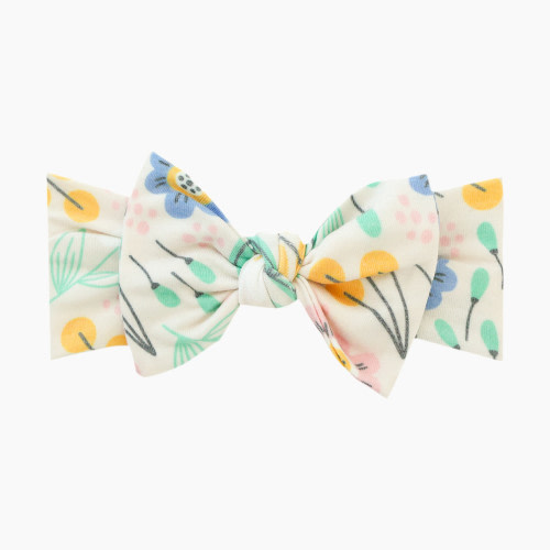Copper Pearl Knit Headband Bow - Clara