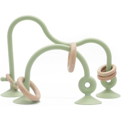 Montessori Toys for Babies 0-6 Months, High Chair Toys with Suction Cups for Babies, Suction Cup Toys for Toddlers 1-3, Kids Baby Sensory Toys, Silicone Baby Teething Toys for 6-12 Months