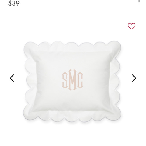 Baby Boudoir Scalloped Pillow