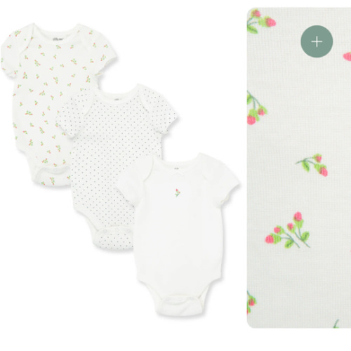 Rosebud 3-Pack Bodysuits