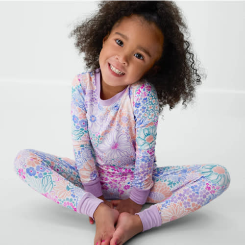 Doodle Blooms Two-Piece Pajama Set – Little Sleepies