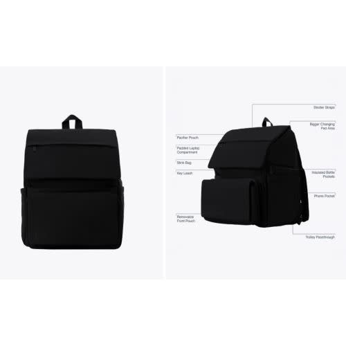 BÉIS 'The Ultimate Diaper Backpack' in Black - Best Backpack Diaper Bag in Black