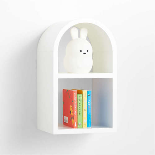 Mallory Kids Small White Wall Shelf