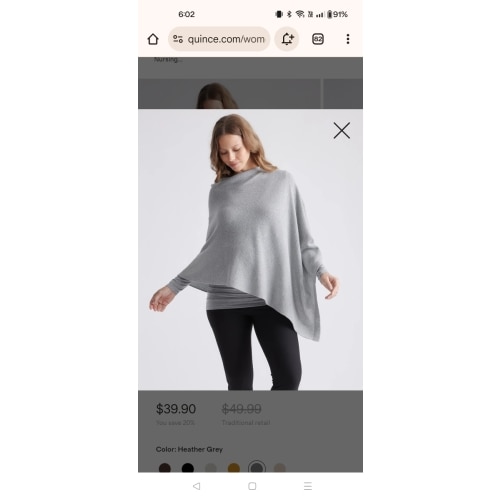 Lightweight Cotton Cashmere Nursing Shawl