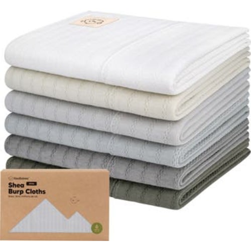 6-Pack Shea (Stria) Burp Cloths