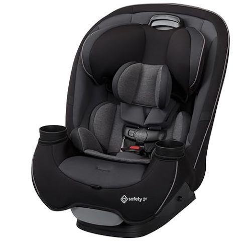 Safety 1st Grow and Go All-in-One Convertible Car Seat, Rear Facing, 5-40 lbs, Forward Facing (30–65 lbs), High Back Booster Seat 40-100 pounds, Black Phantom