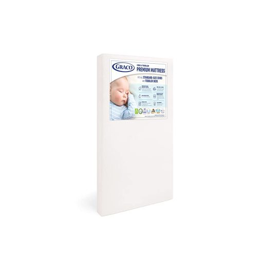 Graco Premium Crib & Toddler Mattress - GREENGUARD & CertiPUR-US Certified, Machine Washable Cover, Waterproof Sleep Surface, Fits Crib & Toddler Bed