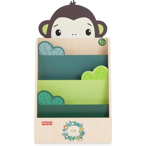 Fisher-Price Fauna Collection Go Bananas Bookcase by Dream On Me, Jungle Print, Easy to Assemble