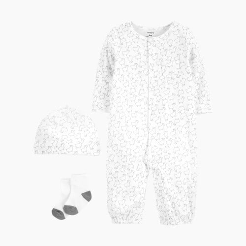 Carter's Take Me Home 3 Piece Set - Grey, NB